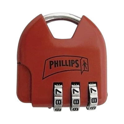 [MX2325] Candado de Combinación Ajustable / No Requiere Llave / Color Rojo.