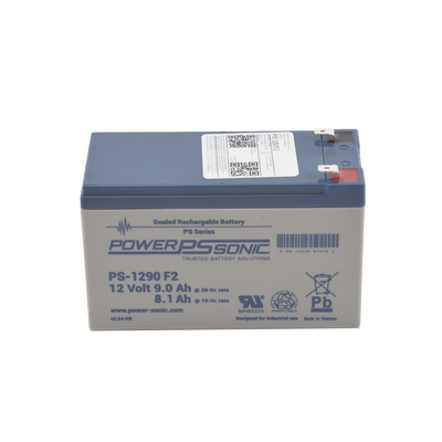 [PS-1290-F2] Batería 12V, 9AH, Para Respaldo, Tecnologías AGM/VRLA, 5 Años Vida Útil, Terminales F2, Reconocida UL 