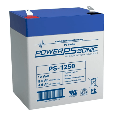 [PS-1250-F2] Batería 12V, 5.0AH, Para Respaldo, Tecnologías AGM/VRLA, 5 Años Vida Útil, Terminales F2, Reconocida UL 