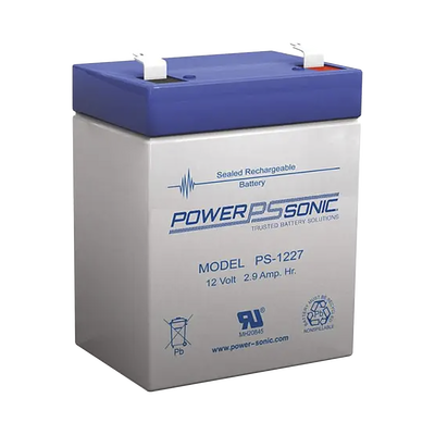[PS-1227-F1] Batería 12V, 2.9AH, Para Respaldo, Tecnologías AGM/VRLA, 5 Años Vida Útil, Terminales F1, Reconocida UL   