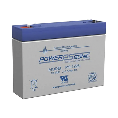 [PS-1228-F1] Batería 12V, 2.8AH, Para Respaldo, Tecnologías AGM/VRLA, 5 Años Vida Útil, Terminales F1, Reconocida UL 