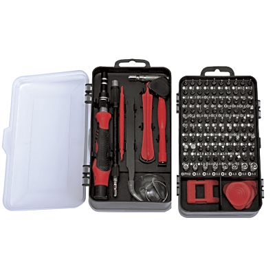 [PST-H020-04] Juego de Reparación de Pantallas o Dispositivos Electrónicos de Uso Fino con 115 piezas con Estuche de Almacenaje.