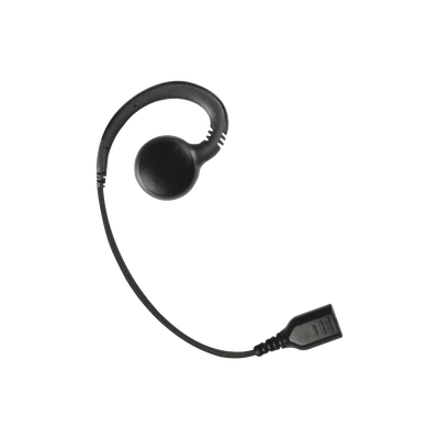 [SNP-GH] Auricular giratorio con gancho en forma de "G" con cable de fibra trenzada y conector SNAP.  Requiere micrófono de solapa de 1 o 2 hilos de la Serie SNAP.