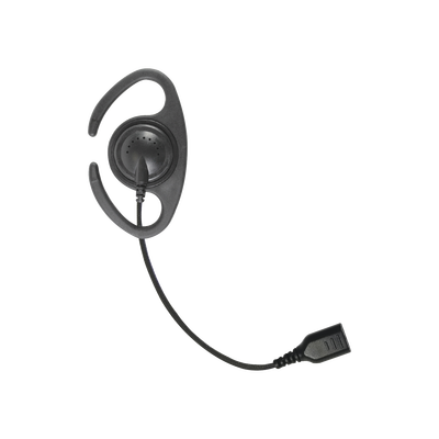 [SNP-CR] â€‹Auriculares de gancho en forma de "C" con cable de fibra trenzada y conector SNAP. Requiere micrófono de solapa de 1 o 2 hilos de la Serie SNAP.