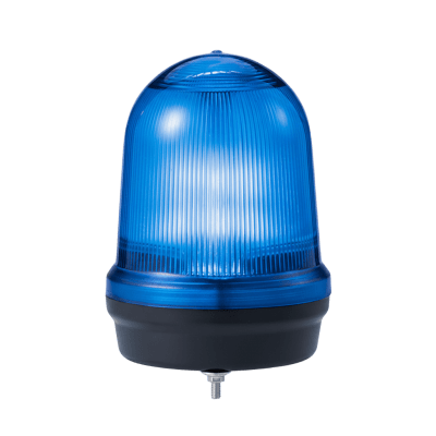 [MFL125-110240-B] LED con patrones fijo/intermitente, estroboscópico y simulación rotatorio, Color Azul de 110-240 VCA
