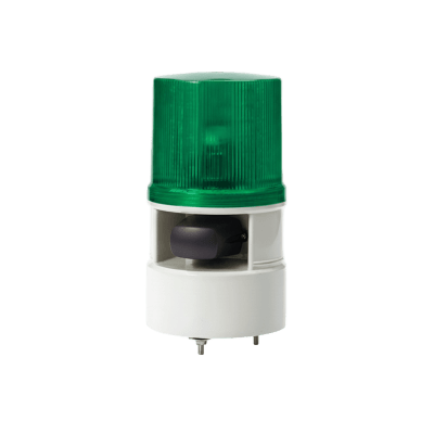 [S125DML-WS-012024-G]  Luces de advertencia color Verde con sirena incorporada con 5 tonos máx. 105 dB en 12-24 VCD