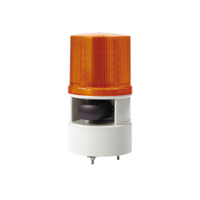 [S125DML-WS-012024-A]  Luces de advertencia color Ámbar con sirena incorporada con 5 tonos máx. 105 dB en 12-24 VCD