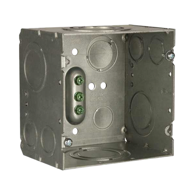 [HUB260] Caja Cuadrada 4- 11/16" x 4 11/16"/ Profundidad de 3-1/4"/ 2 Entradas  1", 1 1/4", 1 1/2", 2", 2 Entradas 1"-1 1/4", 2 Entradas 3/4 "- 1", 4 Entradas 1/2" - 3/4", 2 Entradas 1/2".