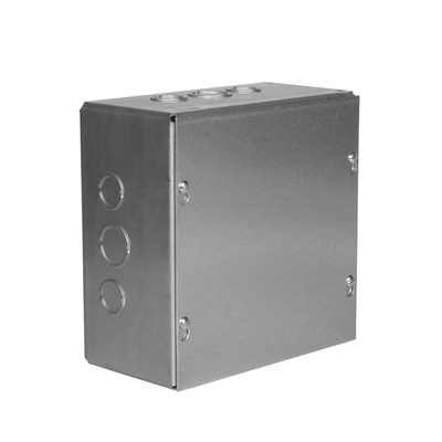 [HUB-SC-1212-04G] Caja Extra Grande 12"x12"x 4"/ Profundidad 4"/Entradas Laterales - Finales 2 Entradas de 1/2"- 3/4", 2 Entradas de  3/4" - 1" y 2 Entradas de 1"- 1 1/4" / Incluye tapa.