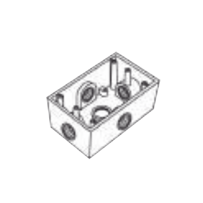 [RR-2748] Caja Condulet FS de 1" (25.4 mm) con cinco bocas a prueba de intemperie.