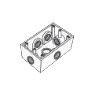 [RR-0290] Caja Condulet FS de 3/4" (19.05 mm ) con seis bocas a prueba de intemperie.