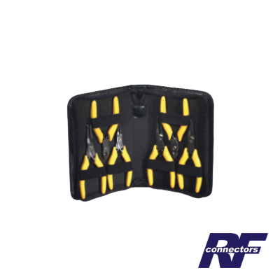 [RFA-4080] Juego de 6 piezas. (Incluye 4 Diferentes Pinzas de Punta Aserrada, una de Corte al Raz y otra de Corte con Retén para la Rebaba).
