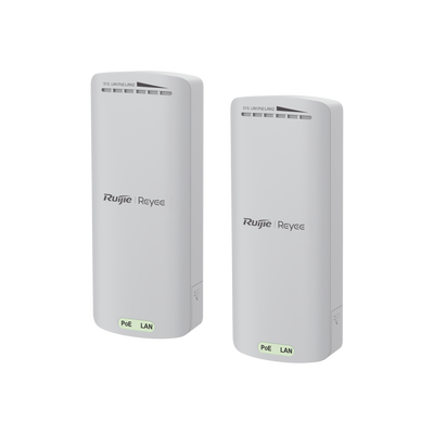 [RG-EST100-E] Kit Enlace Inalámbrico Recomendado para Elevadores, hasta 500m o 125 pisos, Preconfigurado, Ajuste Automático, Hasta 300 Mbps, Doble Puerto LAN