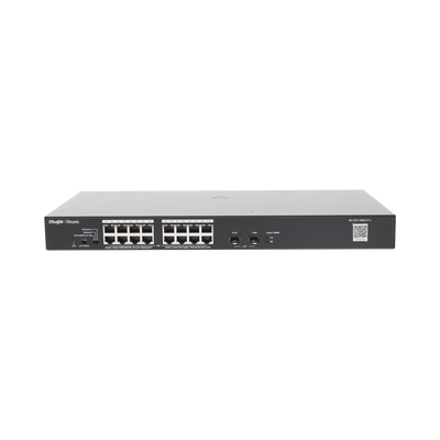 [RG-ES118GS-P-L] Switch PoE+ No Administrable, Hasta 247 Watts, con 18 Puertos Gigabit PoE+ y 2 Uplinks SFP 1G, Visible en la Topología