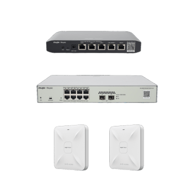 [RG-KIT-OH-100] Solución Completa de Red para hasta 100 Clientes y hasta 2 servicios de Internet., Ideal para Iniciar un Proyecto de Hotelería u Oficina