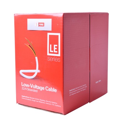 [SF-22-04-LE] Bobina de 305 Metros (1000 Pies) / Cable de CCA / 4 x 22 AWG / Tipo Aluminio Revestido de Cobre / Aplicaciones en Alarmas de Intrusión / Automatización