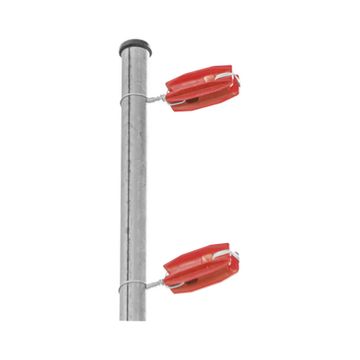 [SFESQUINEROR] Aislador de color Rojo para postes de esquina de alta Resistencia con Anti UV de uso en cercos eléctricos