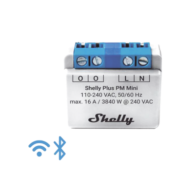 [SHELLYPLUSPMMINI] El medidor de potencia más pequeño,  inteligente con Wi-Fi, medición de consumo, 1 canal 16A,