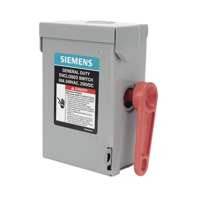 [GNF221A] Interruptor de Seguridad GNF221A, 240Vca, 2 polos, 30 Amp, sin portafusibles, Nema 1.