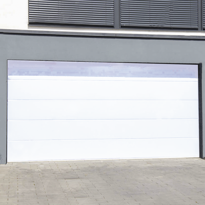 [GARAGE-209] Puerta de Garage de Alta Calidad / Linea Central / Color Blanco 20X9 pies,  AISLADA, Estilo Americana.