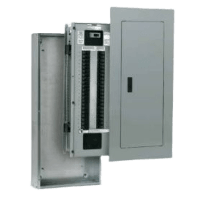 [P1E18MC250ATS] Tablero de alumbrado P1, 18 circuitos, Barras en aluminio 250 AMP, Frente de sobreponer, Sin zapatas principales.