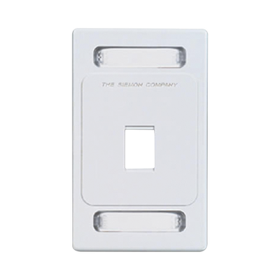 [KFP-S-01-02S] Placa de Pared Keystone de 1 Salida, Color Blanco, para Jacks Keystone Z-MAX y MAX