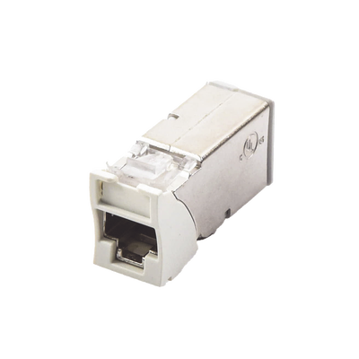 [Z6A-S02B] Jack Z-Max Cat6A, Blindado, Montaje Híbrido en Placa de Pared (Plano y Angulado), Color Blanco, Versión Bulk (Sin Empaque Individual)