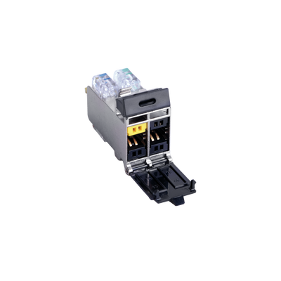 [T7F-01-1] Jack Tera Categoría 7A, con Puerta Protectora, para Aplicaciones de Servicios Compartidos, Color Negro