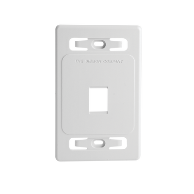[MX-FP-S-01-02B] Placa de Pared Modular MAX, de 1 Salida, Color Blanco, Version Bulk (Sin Empaque Individual)