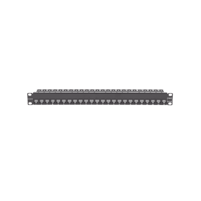[Z6AS-PNL-24K] Patch Panel Z-Max de 24 Puertos, Blindado, Precargado con Jacks Categoría 6A, Plano, 1UR
