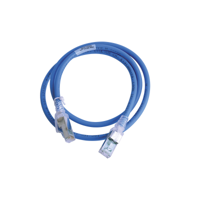 [ZM6A-S03-06B] Patch Cord Z-MAX Cat6A S/FTP, CM/LS0H, 0.91 Metros (3 Pies), Color Azul, Versión Bulk (Sin Empaque Individual)