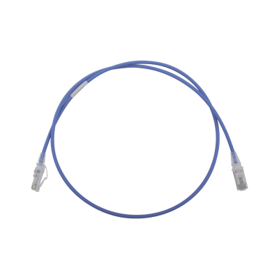 [MC6-03-0628] Patch Cord MC6 Modular Cat6 UTP, CM/LS0H, 0.91 Metros (3 Pies), Color Azul, Diámetro Reducido (28AWG)