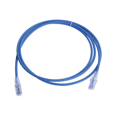 [MC6-07-06B] Patch Cord MC6 Modular Cat6 UTP, CM/LS0H, 2.13 Metros (7 Pies), Color Azul, Versión Bulk (Sin Empaque Individual)