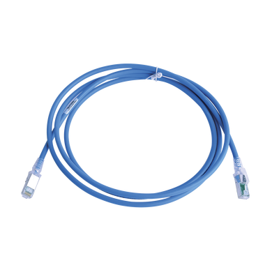 [ZM6A-S07-06B] Patch Cord Z-MAX Cat6A S/FTP, CM/LS0H, 2.13 Metros (7 Pies), Color Azul, Versión Bulk (Sin Empaque Individual)