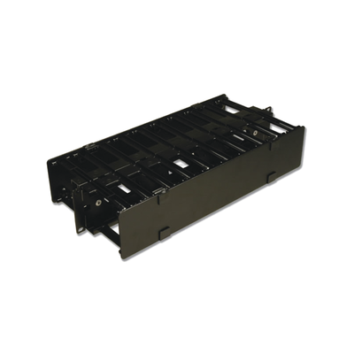 [HCM-4-2U-D] Organizador de Cable Horizontal RouteIT, Doble, Para Rack de 19in, 4in de profundidad, 2UR
