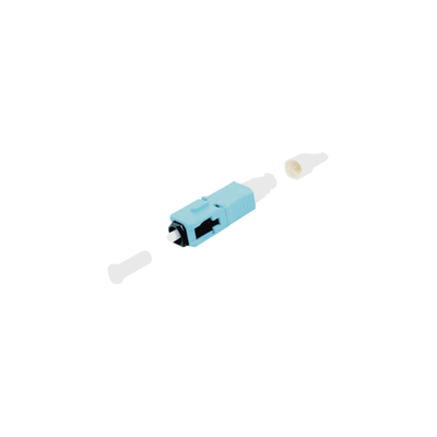 [FC1-LB-SC5-9AQ] Conector de Fibra Óptica Pre-Pulido LightBow SC Simplex, Multimodo 50/125 (OM3/OM4), Re-Terminable, Color Aqua