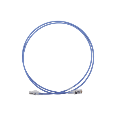 [MC6-05-0628] Patch Cord MC6 Modular Cat6 UTP, CM/LS0H, 1.52 Metros (5 Pies), Color Azul, Diámetro Reducido (28AWG)