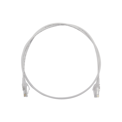 [MC6-03-0228] Patch Cord MC6 Modular Cat6 UTP, CM/LS0H, 0.91 Metros (3 Pies), Color Blanco, Diámetro Reducido (28AWG)