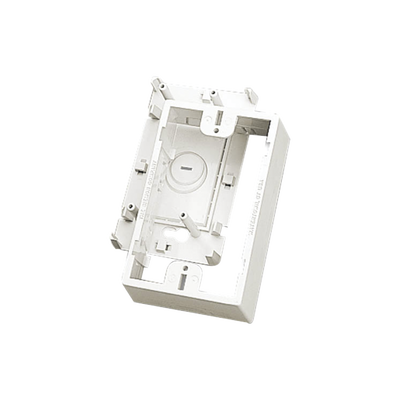 [CT4-BOX-02] Caja de Montaje Superficial, Para Placas de Pared (Face Plates), Color Blanco