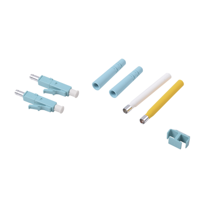 [FC2-LC-MM-J12] Conector de Fibra Óptica LC Duplex, Epoxico, Fibra Recubierta, Multimodo, Color Aqua (No pre-pulido)