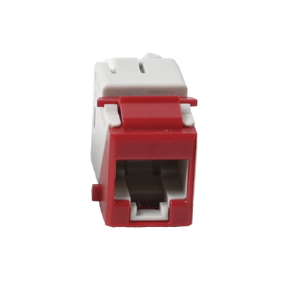 [U6-K03NS] Jack Ultramax Cat6, UTP, Tipo Keystone, Color Rojo, Punch Down