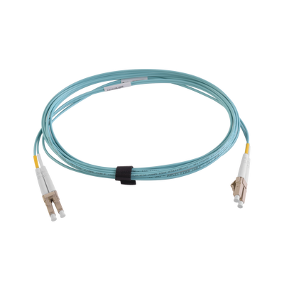 [FJ2-LCLC5V-03AQ] Jumper de Fibra Óptica Multimodo 50/125 XGLO OM4, LC-LC Duplex, OFNR, Color Aqua, 3 Metros (9.84 Pies)