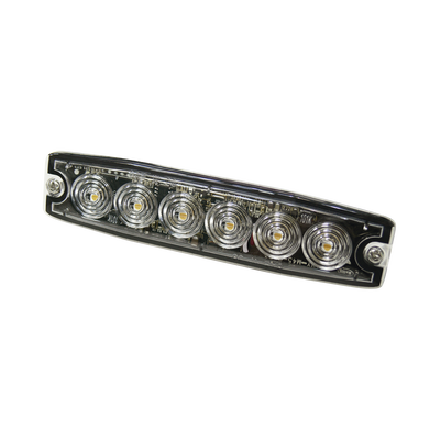[SPL6A] Luz Auxiliar de 6 LED, ámbar, SAE Clase I, lente transparente