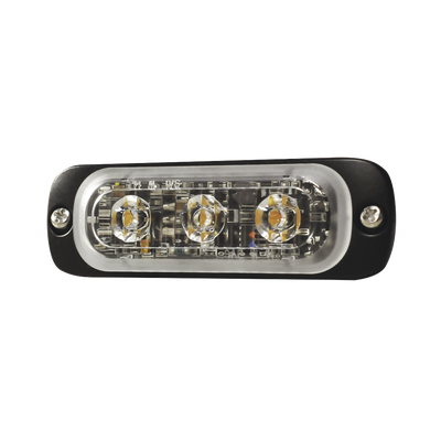 [SP3A] Luz Auxiliar de 3 LED, Ambar, SAE, 12-24 Vcd, Lente transparente