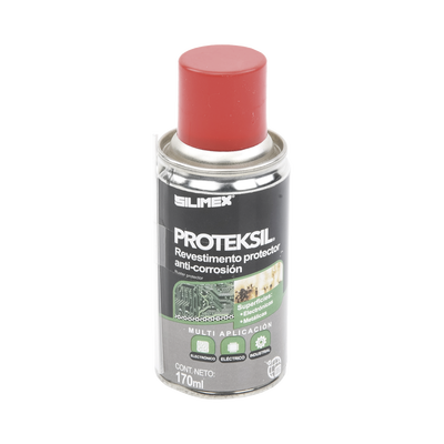 [PROTEKSIL] Revestimiento Protector Anti-Corrosión en Aerosol, Protege circuitos y conductores Electricos, es Ideal para usarse en Ambientes Altamente Húmedos, 170 ml.