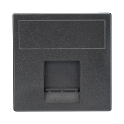 [SM-1-KEY-G] Módulo Color Grafito con 1 Espacio para Jack Keystone con Guardapolvo para las Cajas de Escritorio Ofiblock y Teleblock / (K76/14)