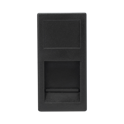 [SM-1/2-KEY-G] Medio Módulo Color Grafito con 1 Espacio para Jack Keystone con Guardapolvo para las Cajas de Escritorio Ofiblock y Teleblock / (K76/14)