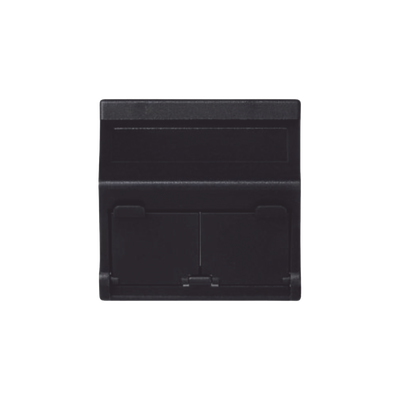 [SM-2-KEYA-G] (KB80MD64/14) Placa Voz y Datos Inclinada con Guardapolvo y Adaptador Doble para RJ45 Keystone - Color Grafito
