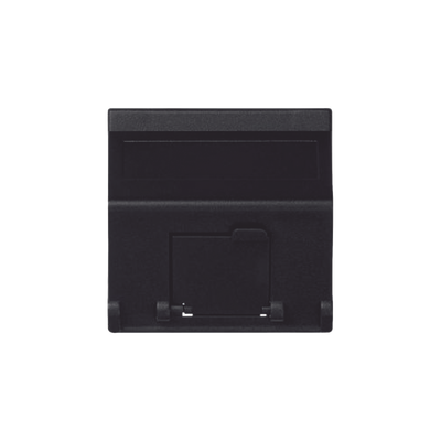 [SM-1-KEYA-G] (K80MD64/14) Placa Voz y Datos Inclinada con Guardapolvo y Adaptador para RJ45 Keystone - Color Grafito