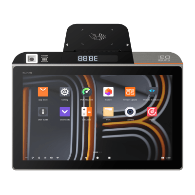 [D3MINI] Terminal de Escritorio Inteligente SUNMI D3 MINI / Procesador Qualcomm Hexa-Core 2.4 GHz / 3 GB RAM + 32 GB ROM / Pantalla Principal 10.1" IPS / Impresora Térmica Integrada 58 mm / Android 13 / Bluetooth 5.0 / Wi-Fi Dual Band / Batería 